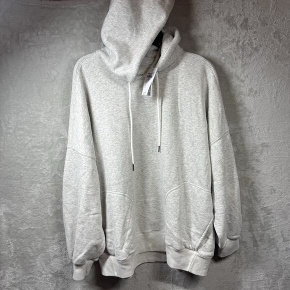 Abercrombie & Fitch New Sweatshirt Pullover Hoodie Women Sz L Heather Lite Gray - Picture 1 of 10
